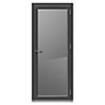 Crystal Glazed Grey External Back door, (H)2104mm (W)920mm
