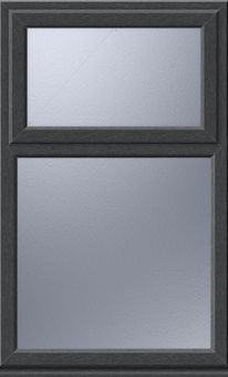 Crystal Obscured Double Glazed Anthracite Upvc Top Hung Casement Window H 1040mm W 610mm Diy At B Q