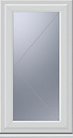 Crystal Obscured Double glazed White uPVC Left-handed Side hung Casement window, (H)1040mm (W)610mm