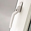 Crystal Obscured Double glazed White uPVC Left-handed Side hung Casement window, (H)1040mm (W)610mm