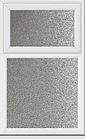 Crystal Obscured Glazed White uPVC Top hung Casement window, (H)1040mm (W)610mm