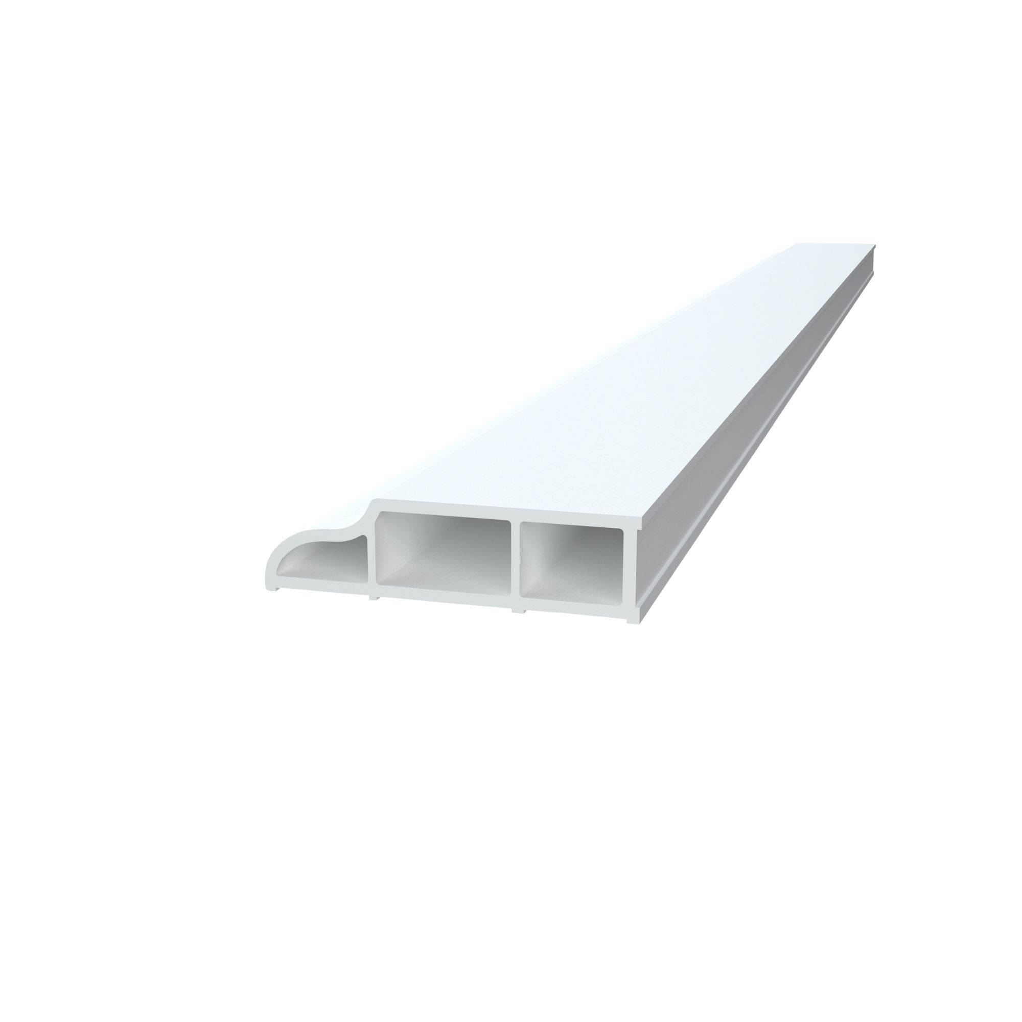 Crystal White Polyvinyl chloride (PVC) Architrave (L)2500mm (W)46mm
