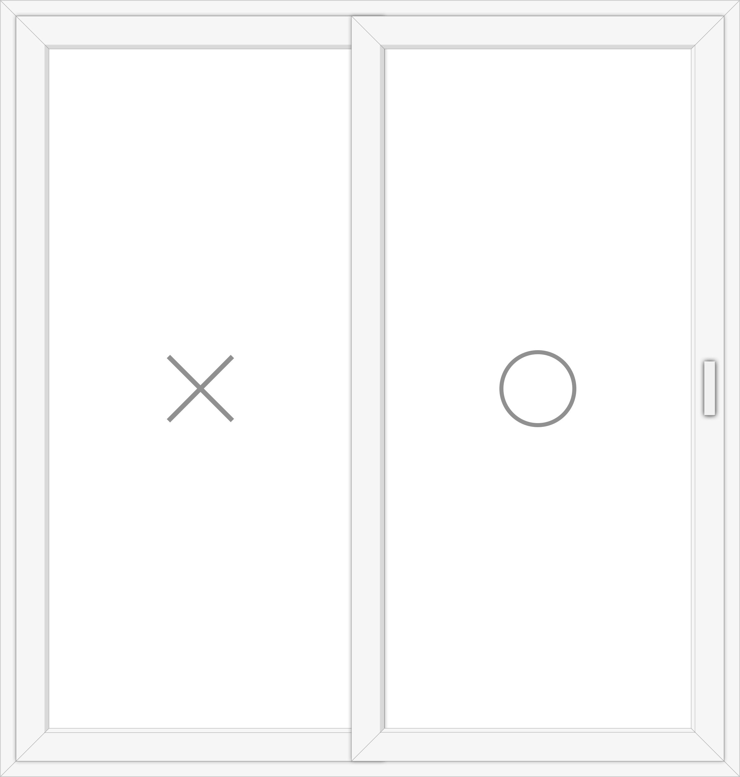 Crystal2 panes Clear Glazed White uPVC Sliding Patio door set, (H)2090mm (W)1790mm