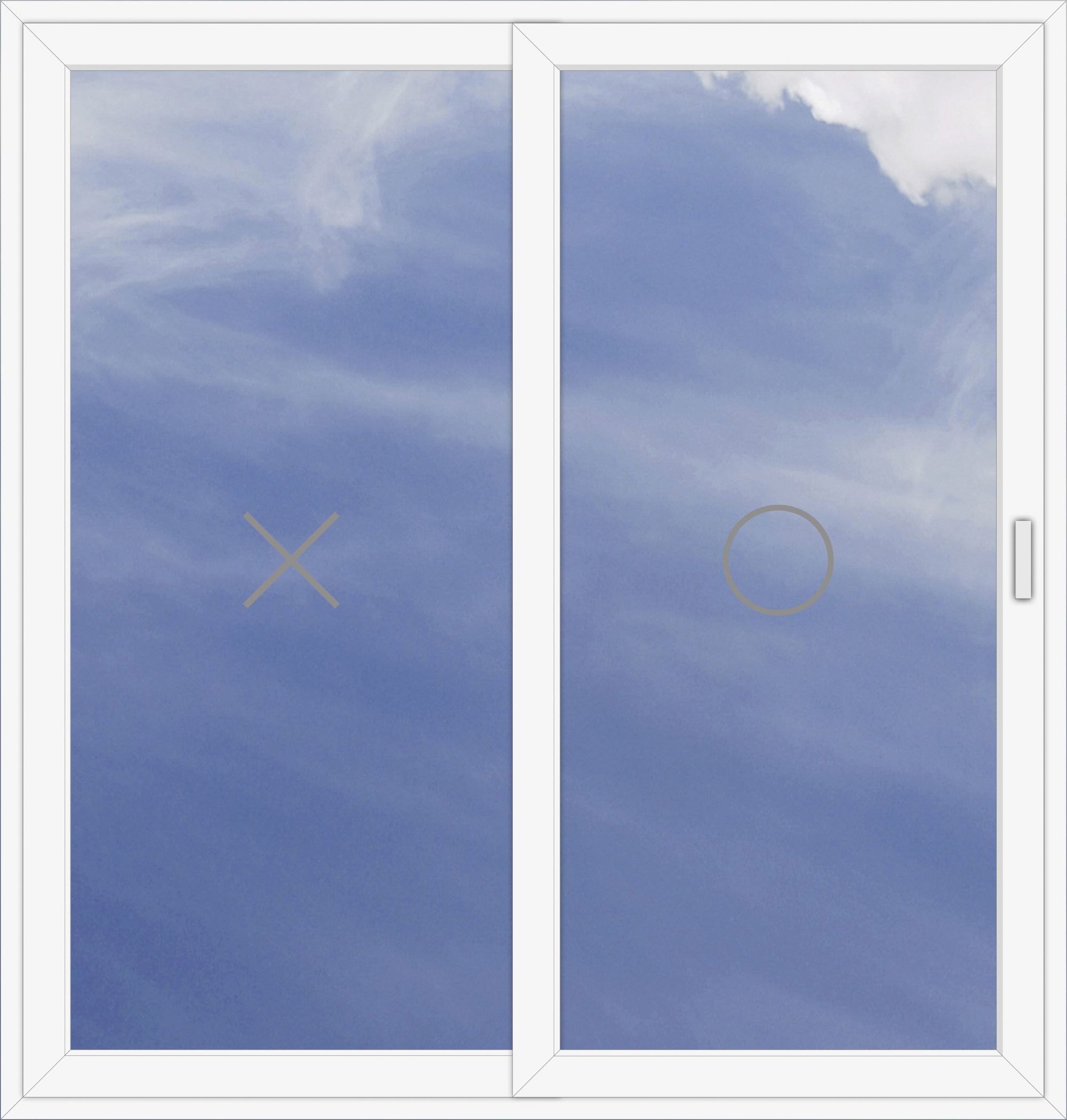 Crystal2 panes Clear Glazed White uPVC Sliding Patio door set, (H)2090mm (W)1790mm