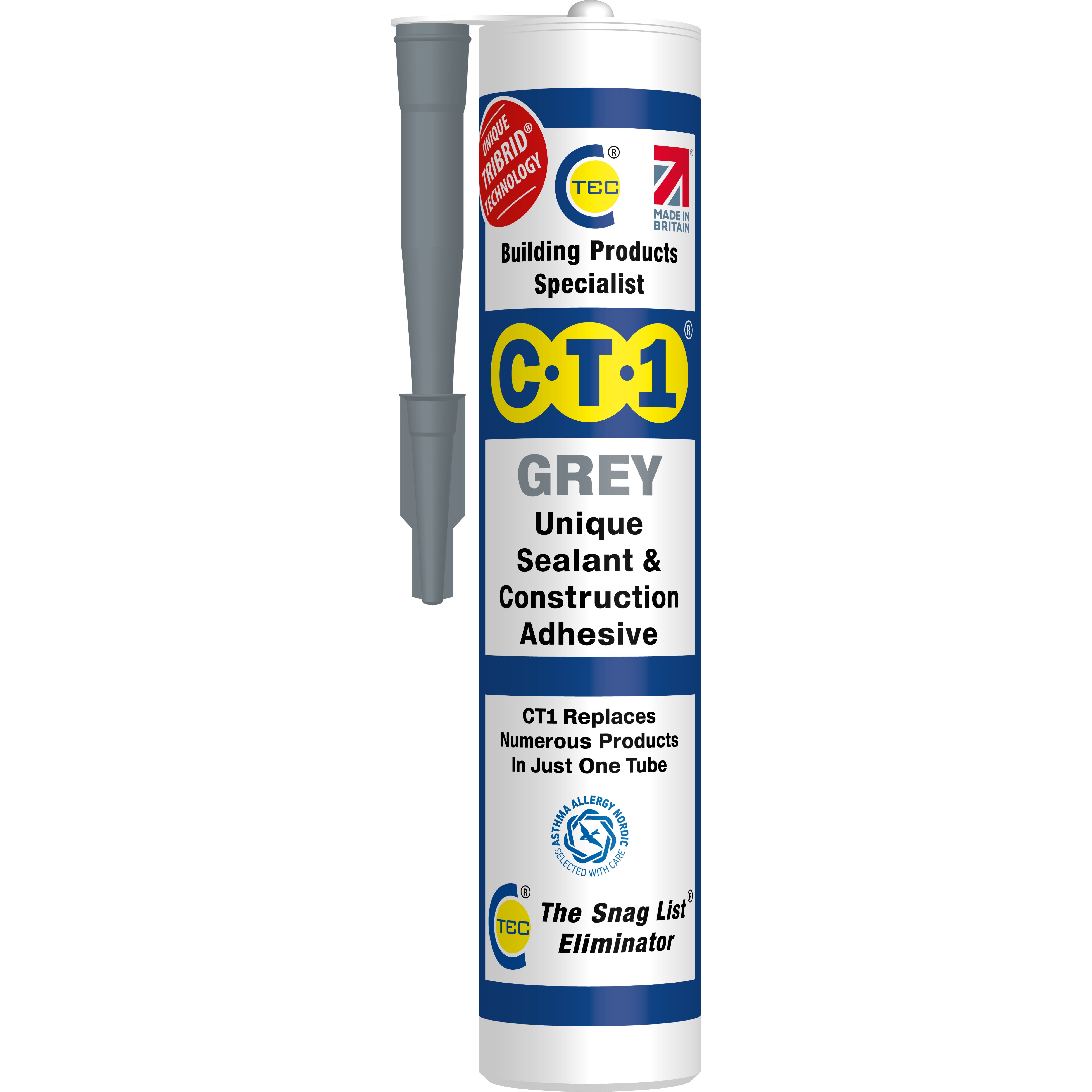 CT1 Sealant & Adhesive Tribrid Grey Multi-purpose Sealant, 290ml