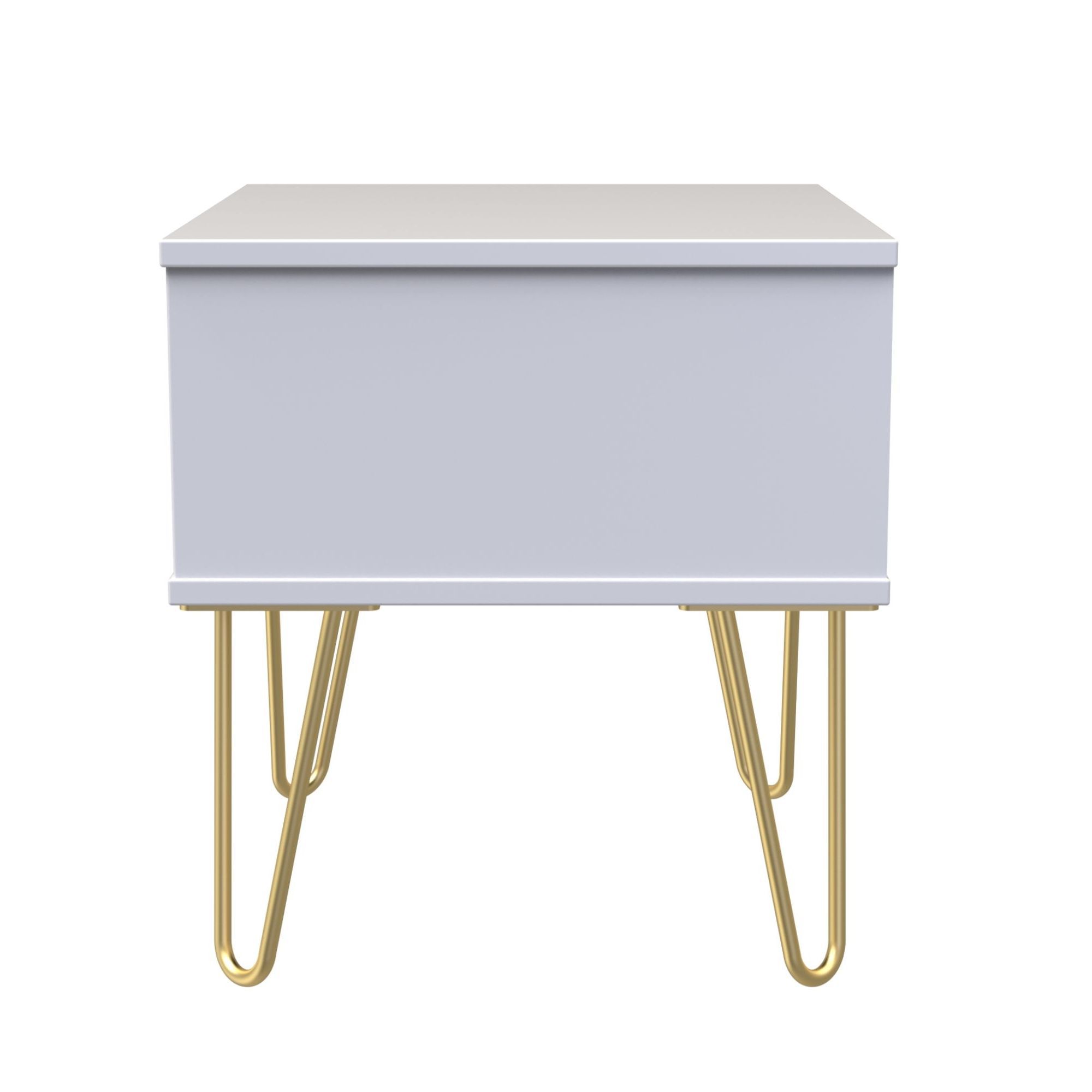 Cube Ready assembled Matt duck egg & white 1 Drawer Small Side table (H)410mm (W)450mm (D)395mm