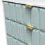 Cube Ready assembled Matt duck egg & white 3 Drawer Chest of drawers (H)695mm (W)765mm (D)415mm