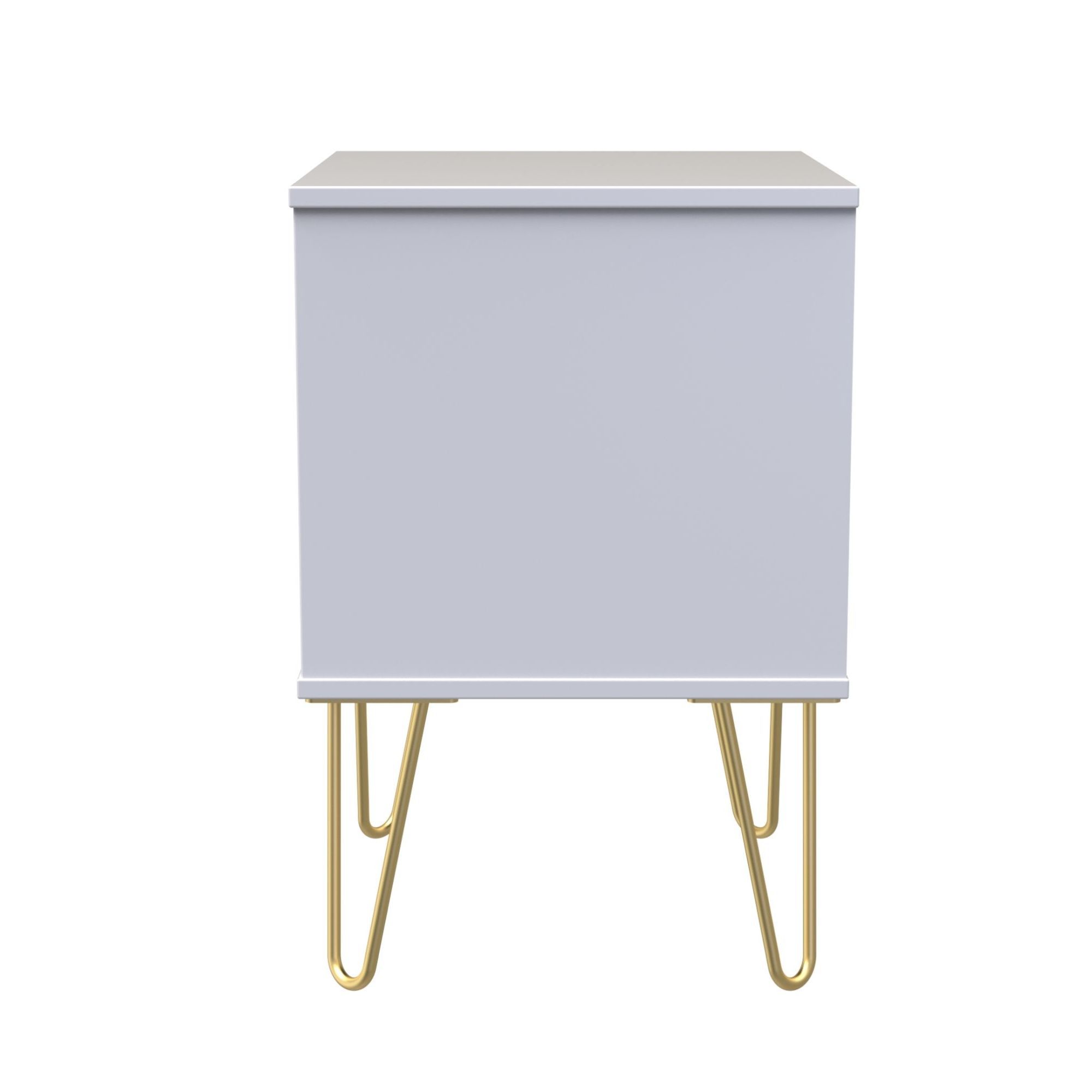 Cube Ready assembled Matt indigo & white 2 Drawer Bedside chest (H)505mm (W)395mm (D)415mm