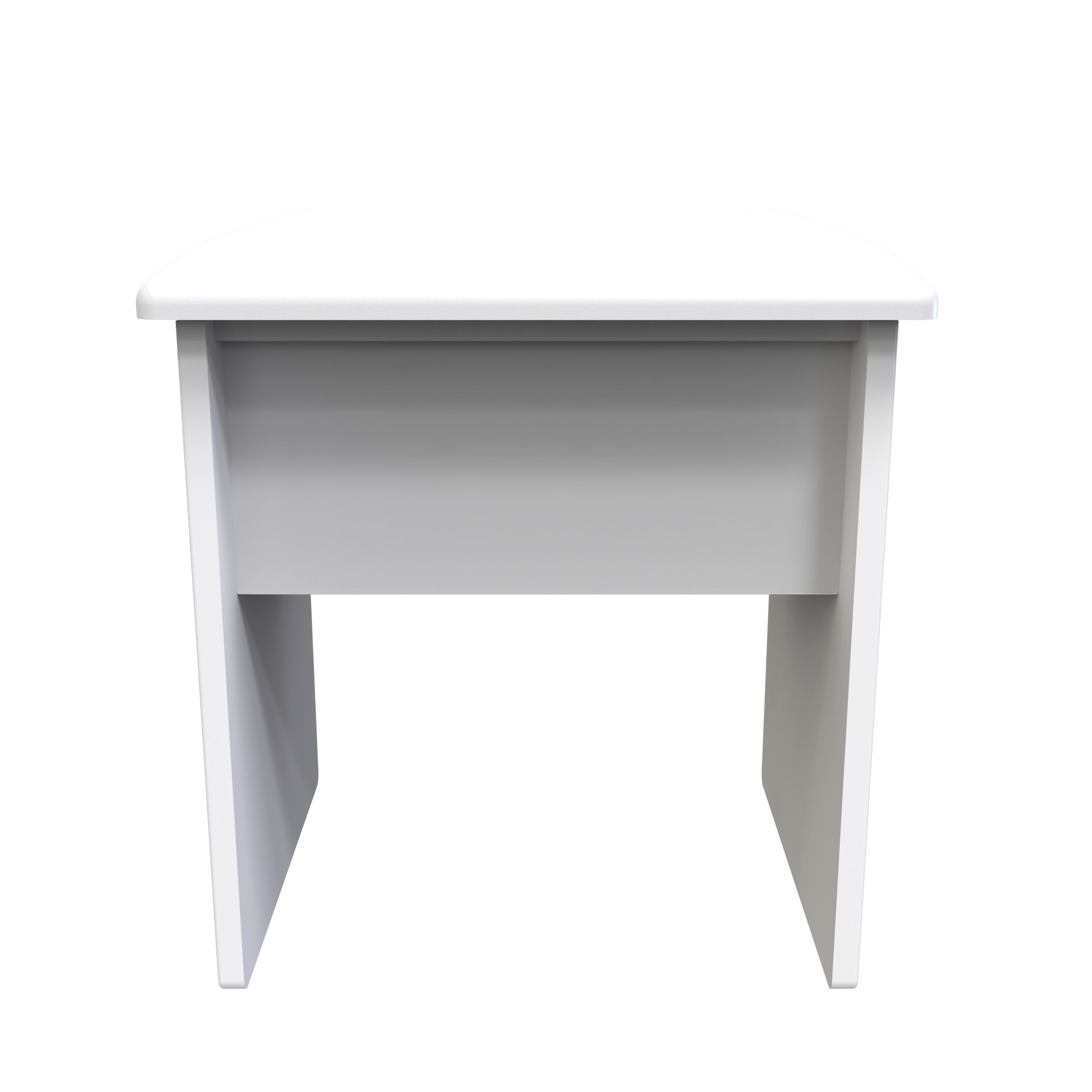 Cube Ready assembled Matt White Padded Dressing table stool