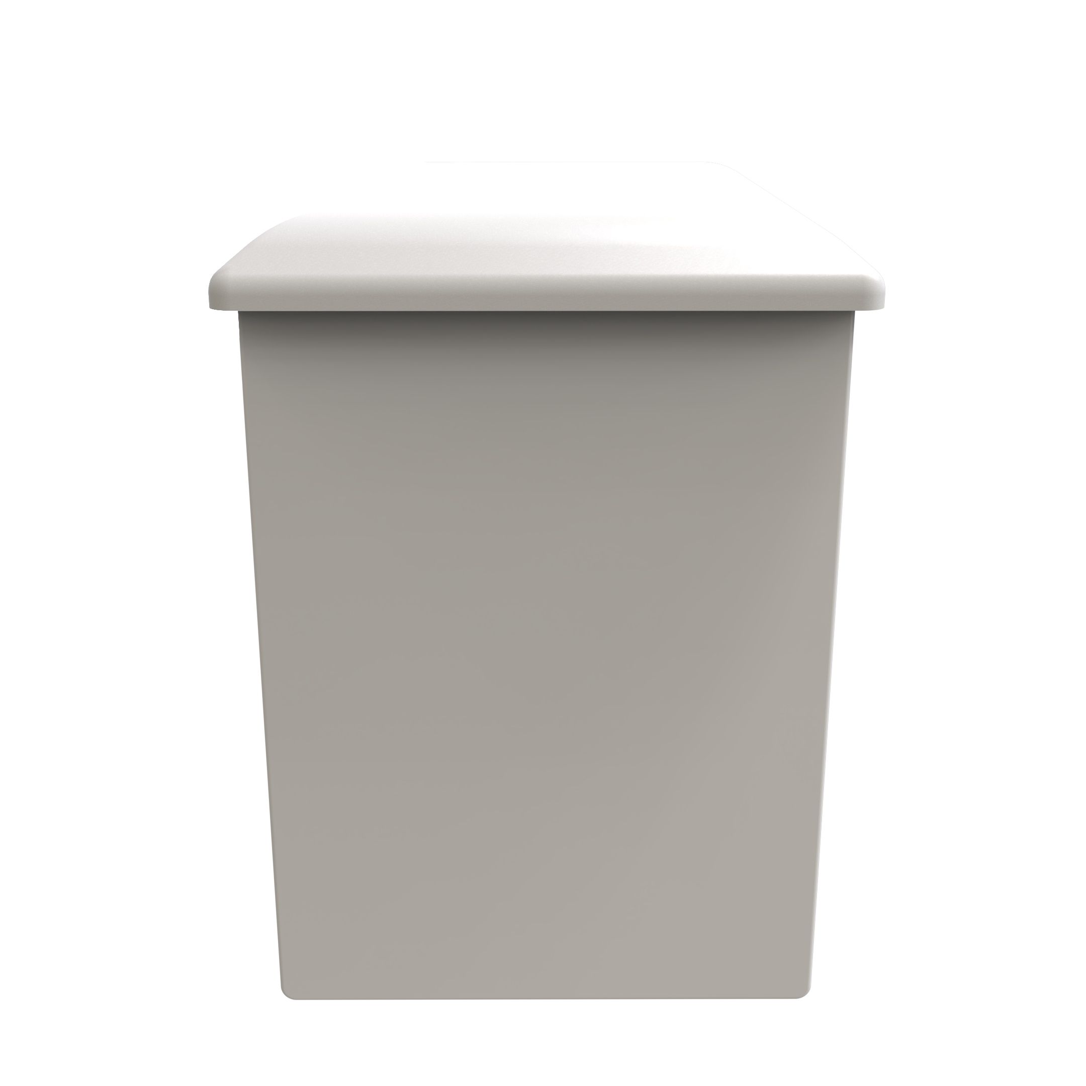 Cube Ready assembled Matt White Padded Dressing table stool