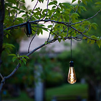 Cupabia Black & tawny Battery-powered Warm white Integrated LED Outdoor Decorative light