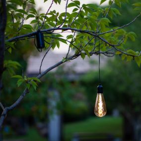 Cupabia Black & tawny Battery-powered Warm white Integrated LED Outdoor Decorative light