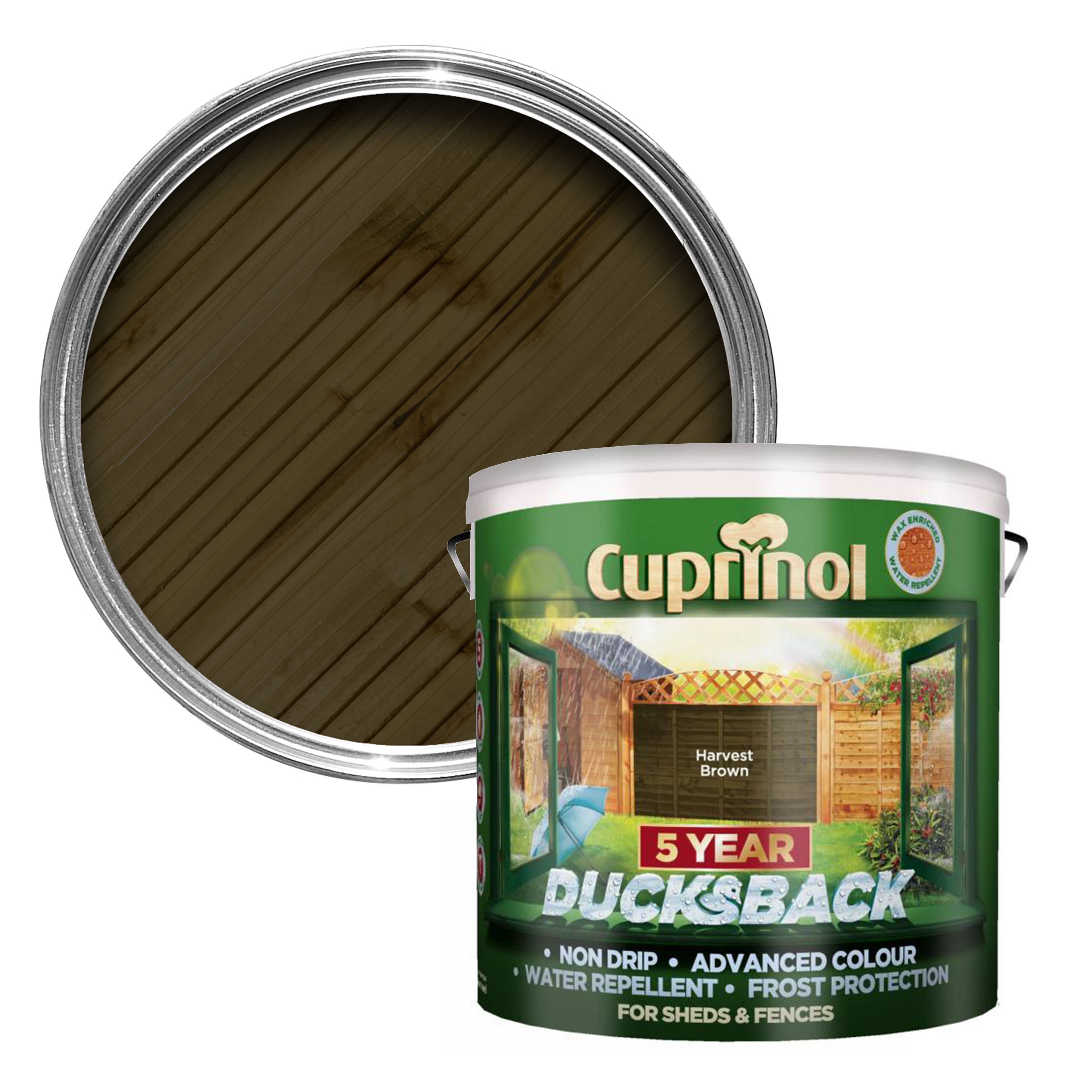 Cuprinol Harvest Brown Sprayable Fence Paint View Painting