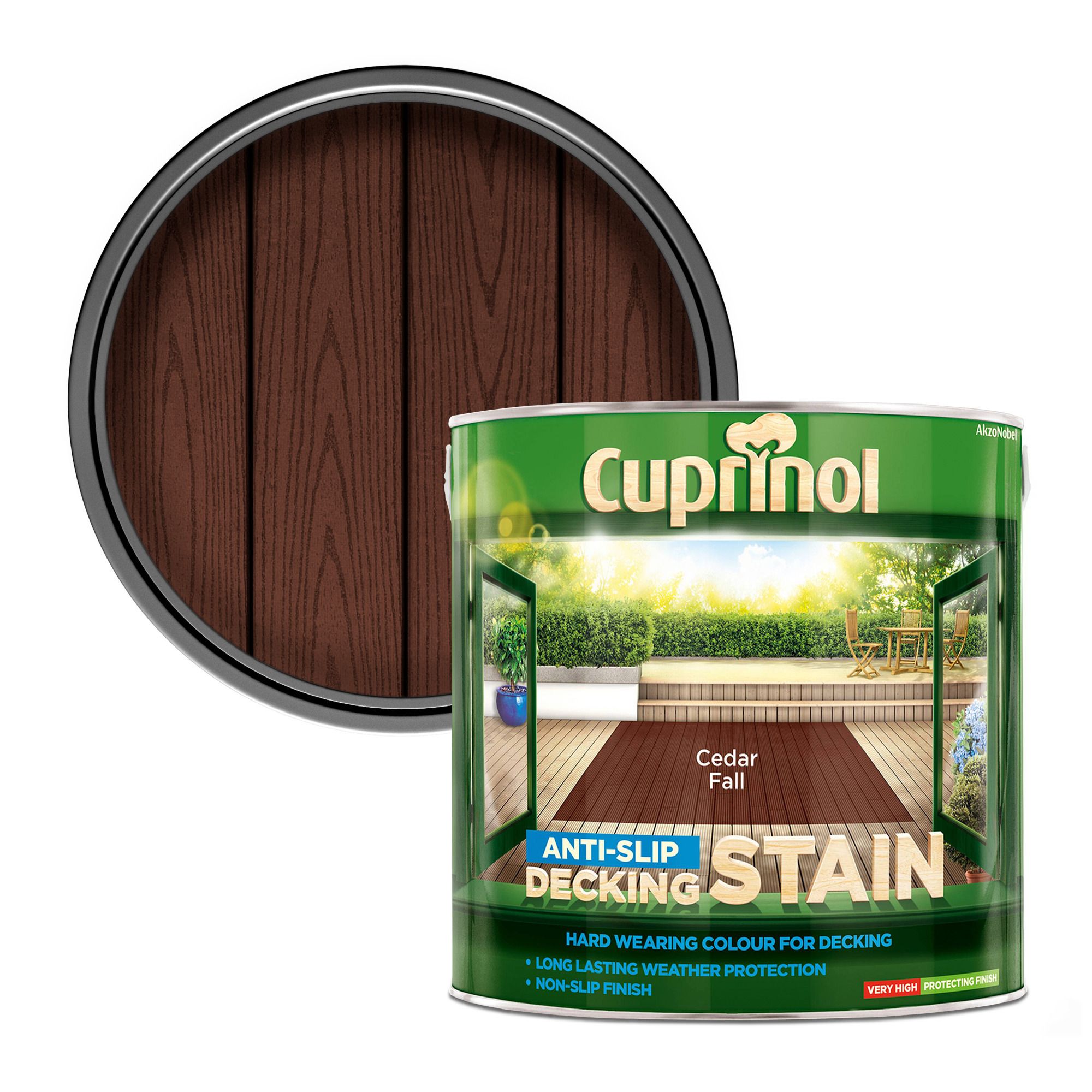 Cuprinol Cedar fall Matt Decking Wood stain 2.5L DIY at B Q