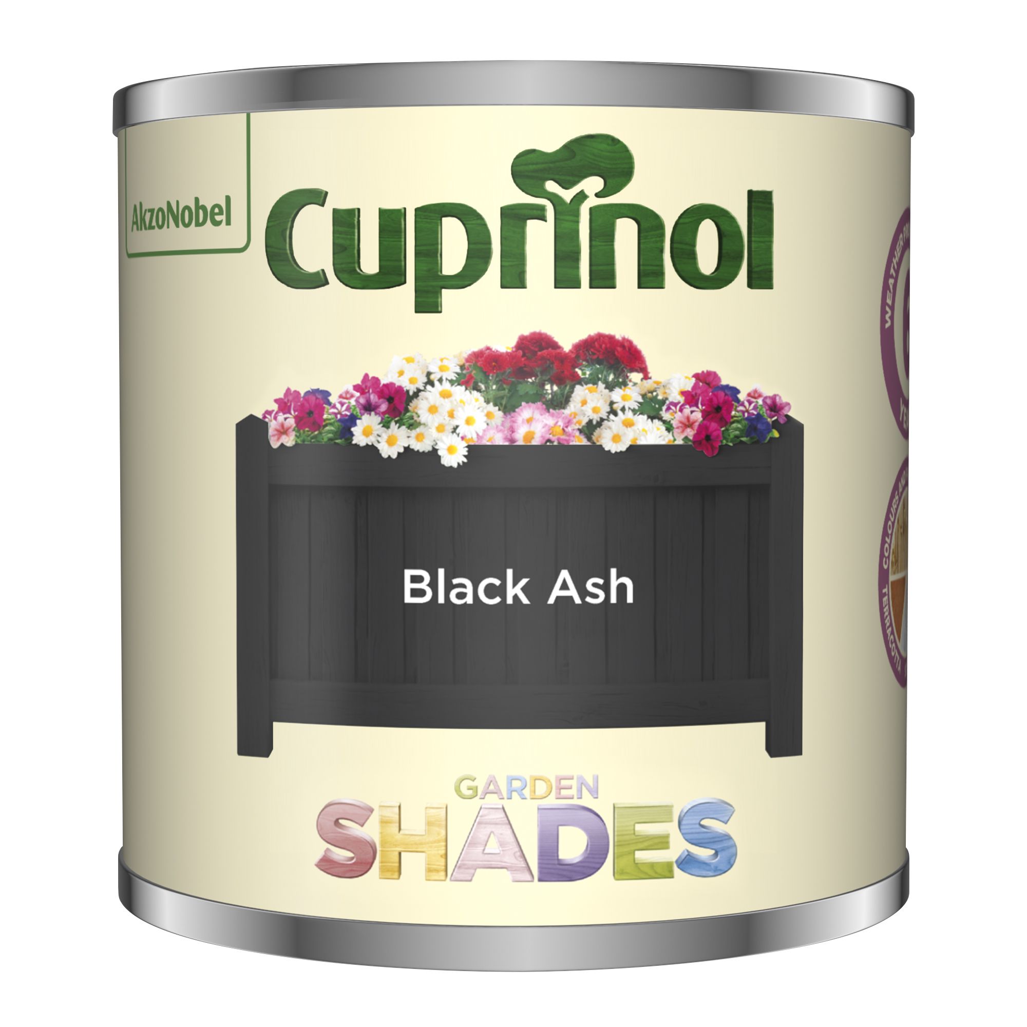 Cuprinol Garden shades Black Ash Matt Multi-surface Exterior Fencing & sheds Protector Wood paint, 125ml Tester pot
