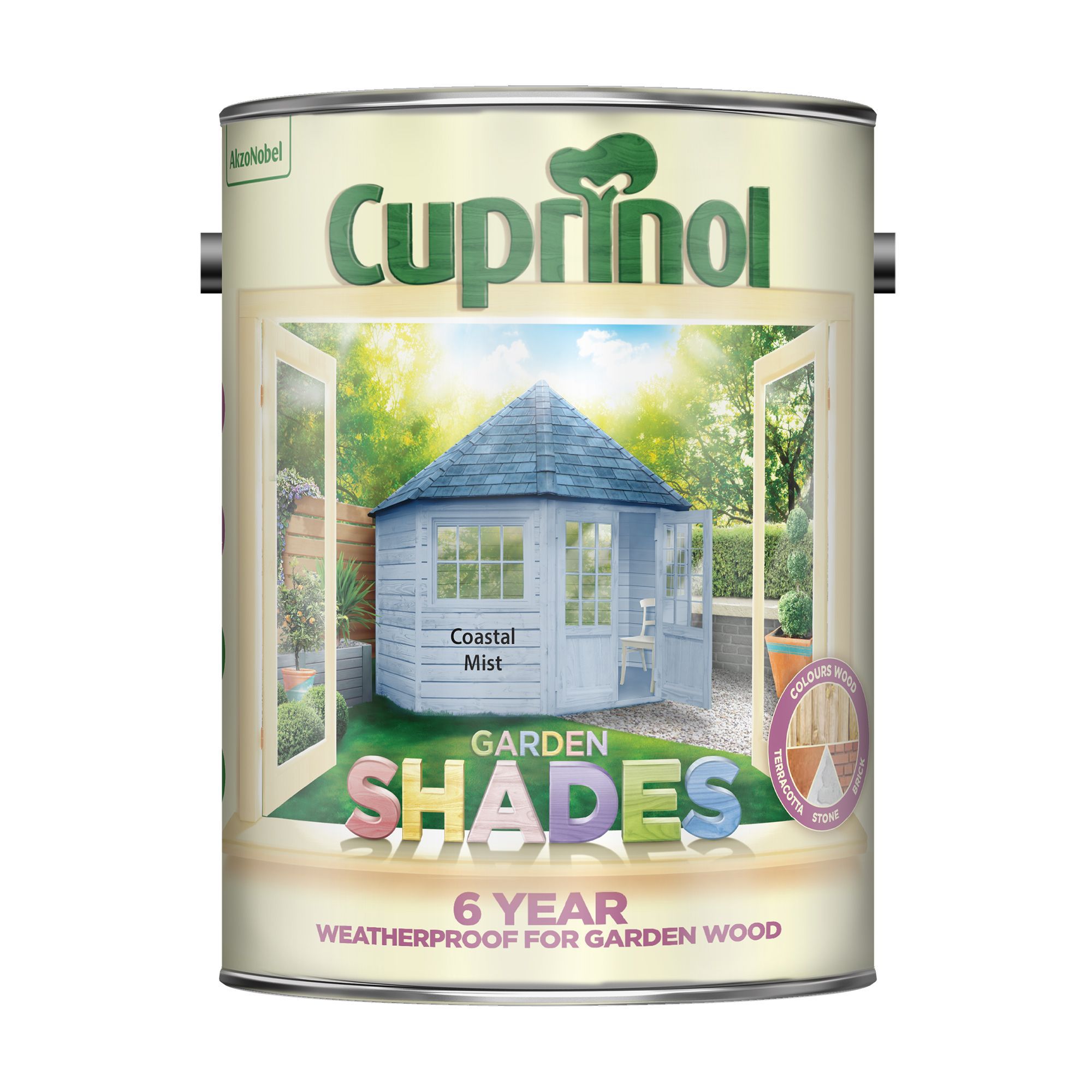 Cuprinol Garden shades Coastal mist Matt Multi-surface Exterior Wood paint, 5L Tin