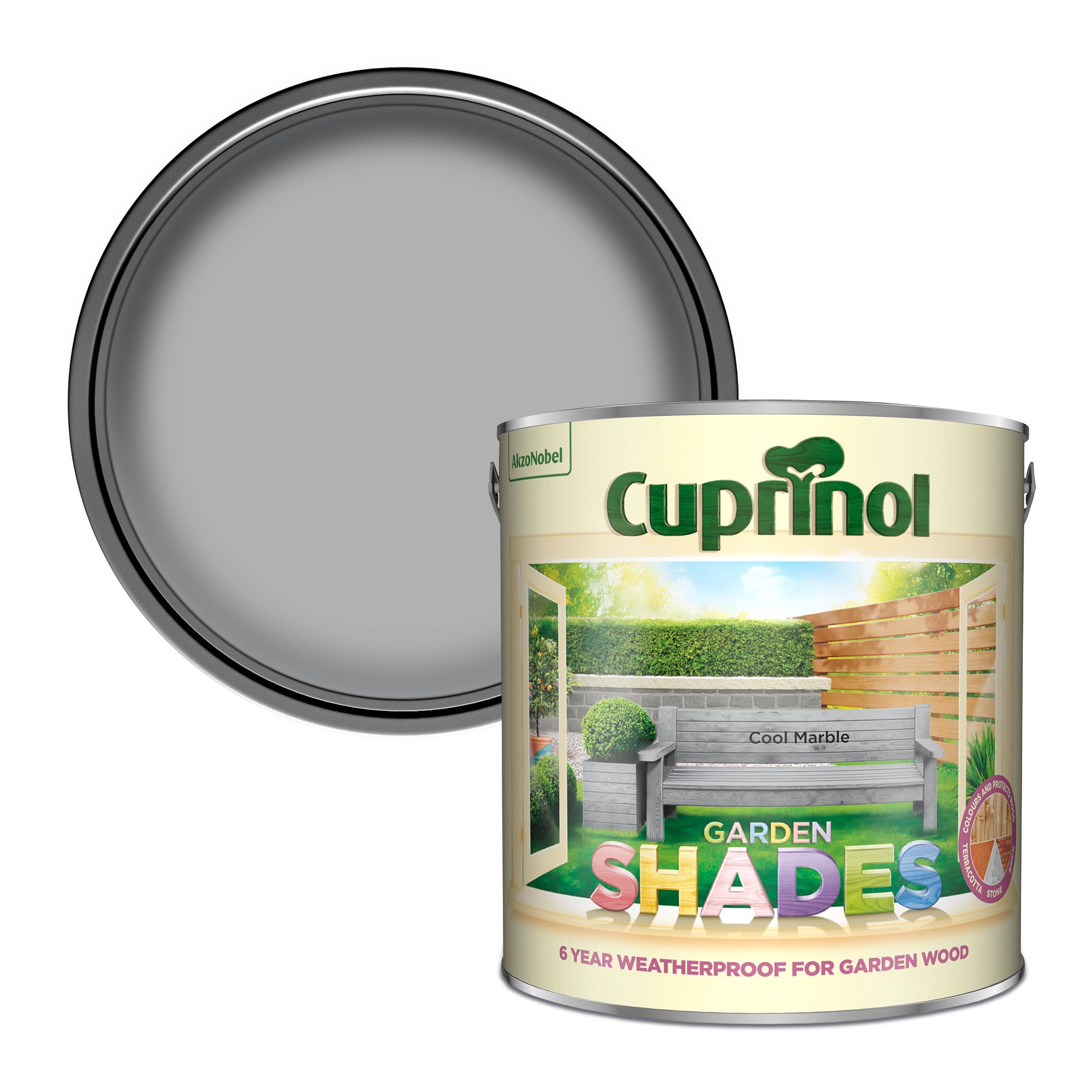 Cuprinol Garden shades Cool Marble Matt Garden Paint, 2.5L Tin