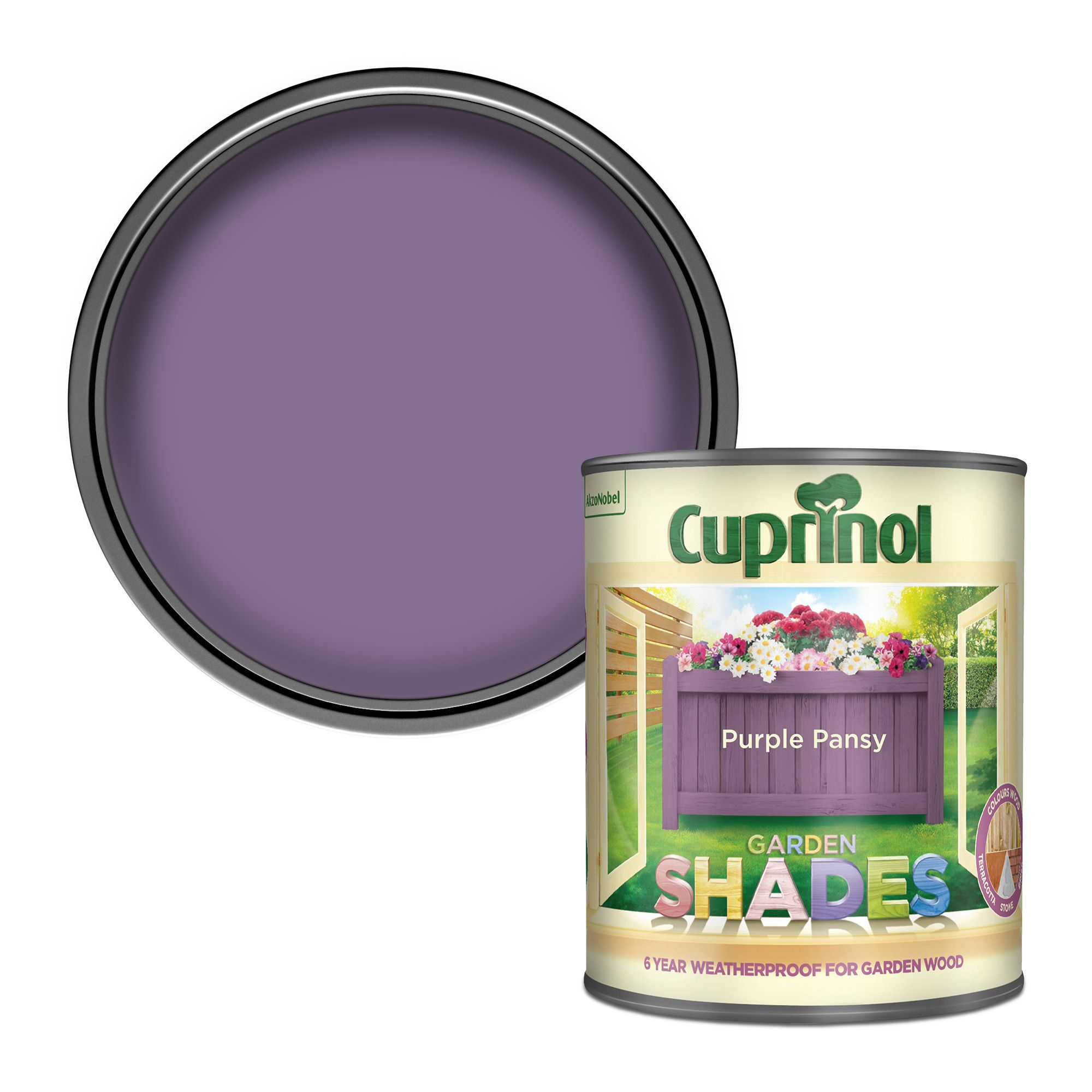 Cuprinol Garden shades Purple pansy Matt Multi-surface Exterior Wood paint, 1L