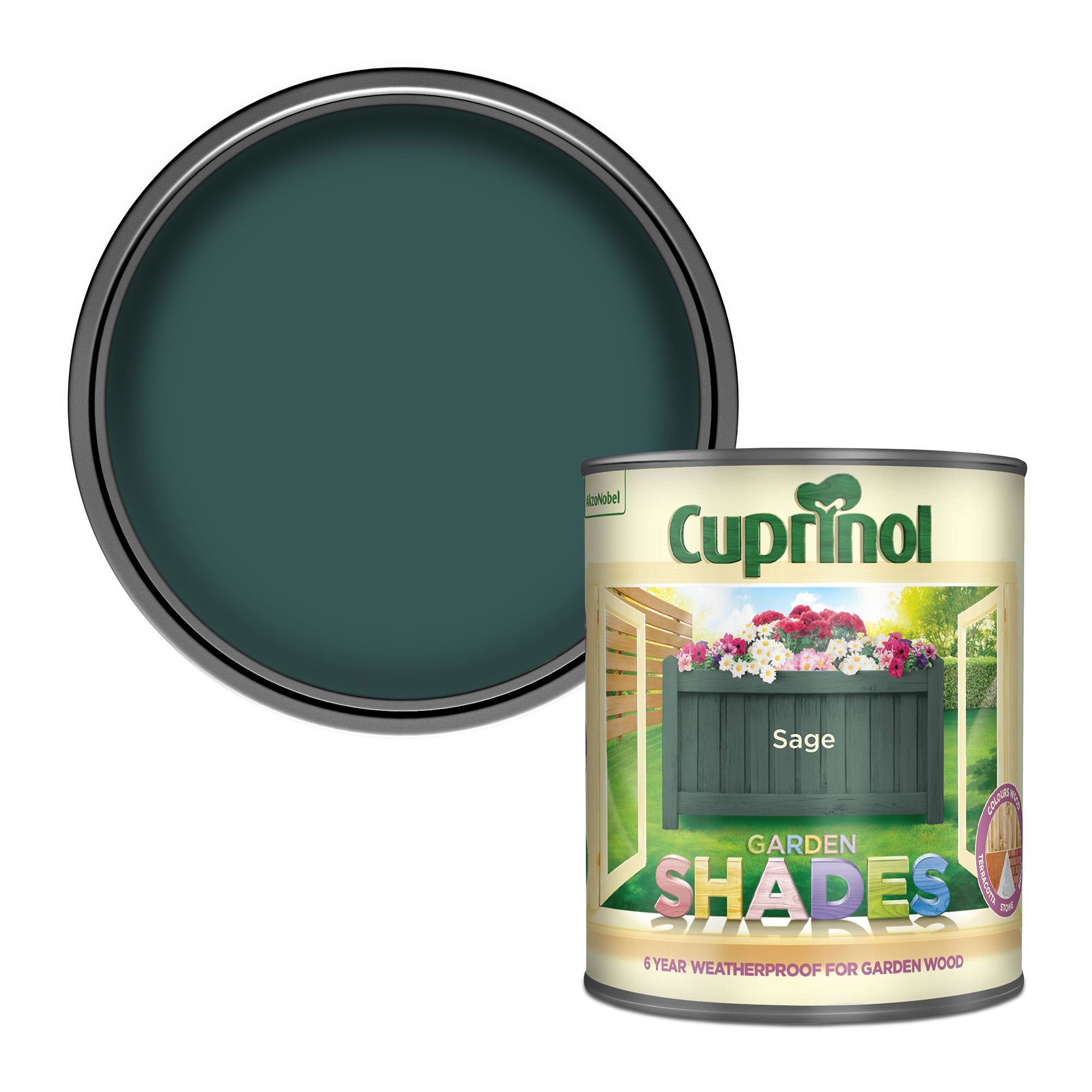 Cuprinol Garden shades Sage Matt Multi-surface Exterior Wood paint, 1L