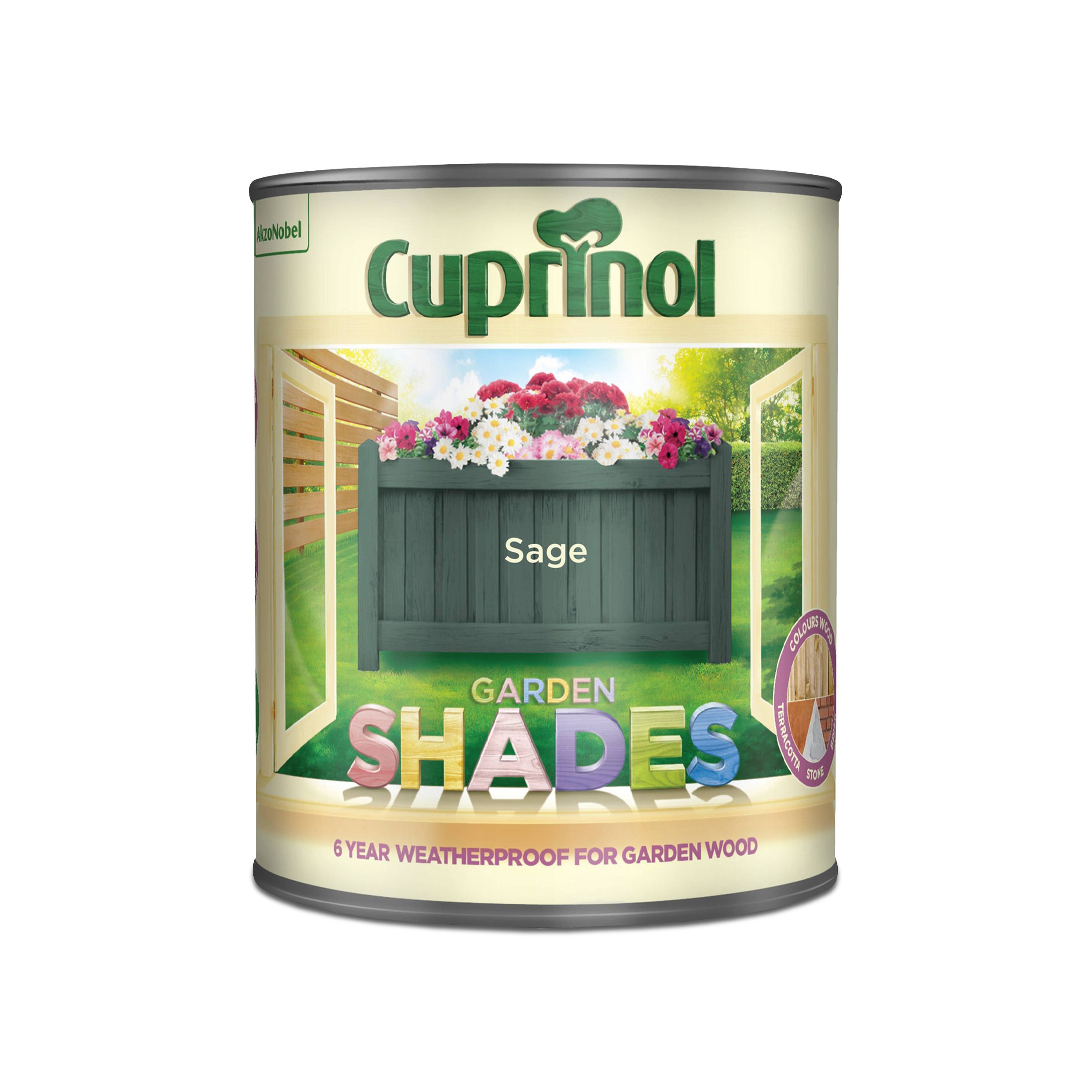 Cuprinol Garden shades Sage Matt Multi-surface Exterior Wood paint, 1L