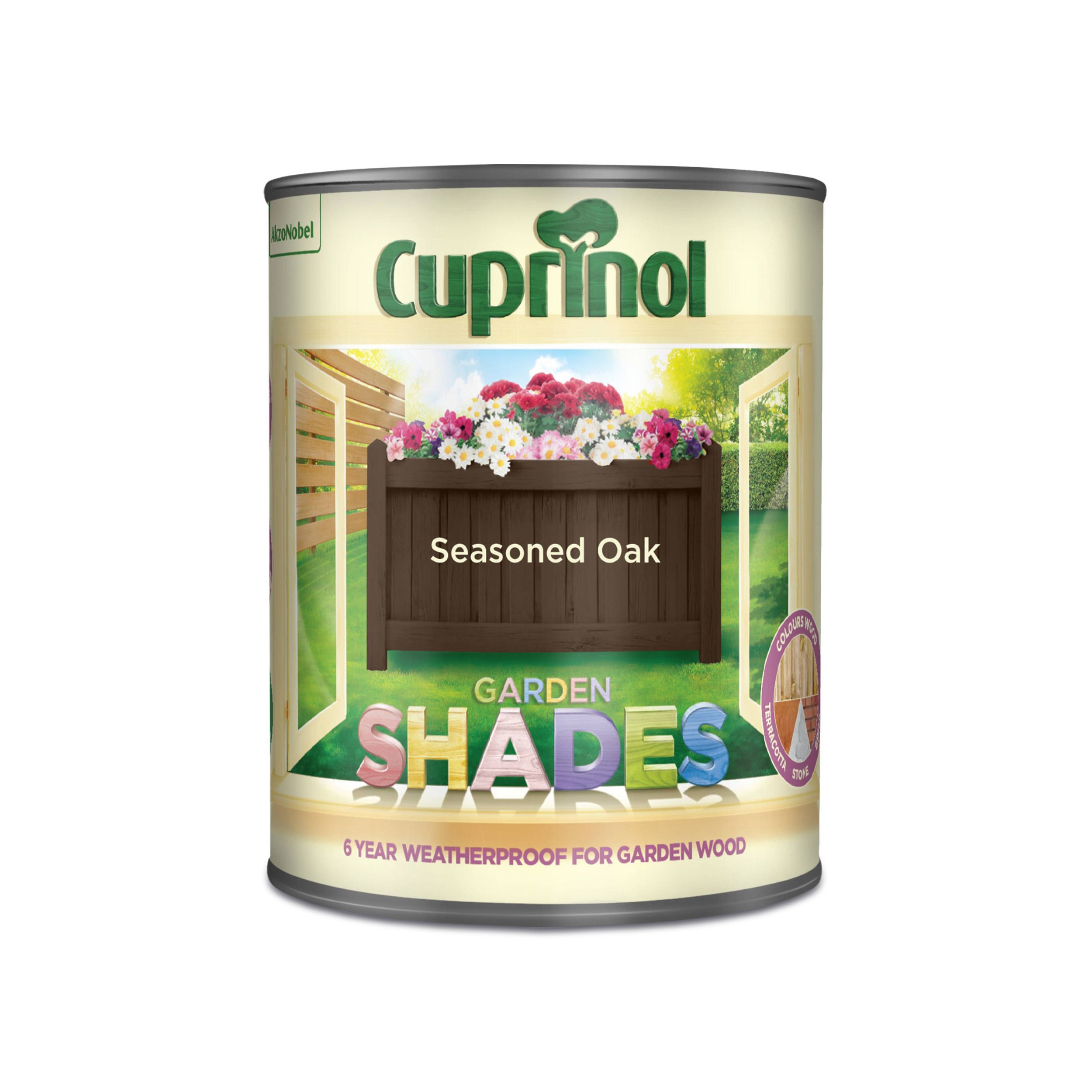 Cuprinol Garden shades Seasoned oak Matt Multi-surface Exterior Wood paint, 1L