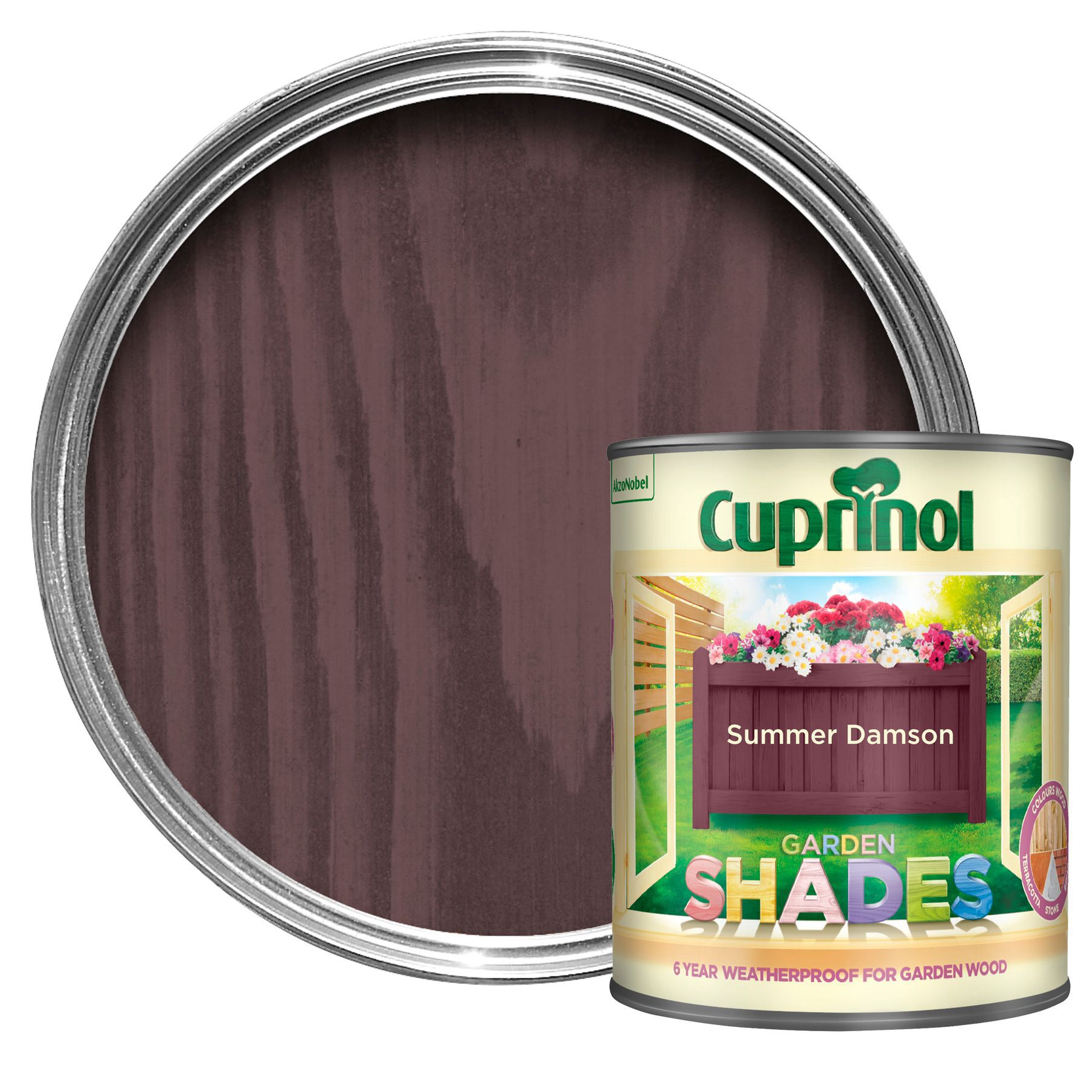 Cuprinol Garden Shades Summer Damson Matt Wood Paint 1l Diy At B Q
