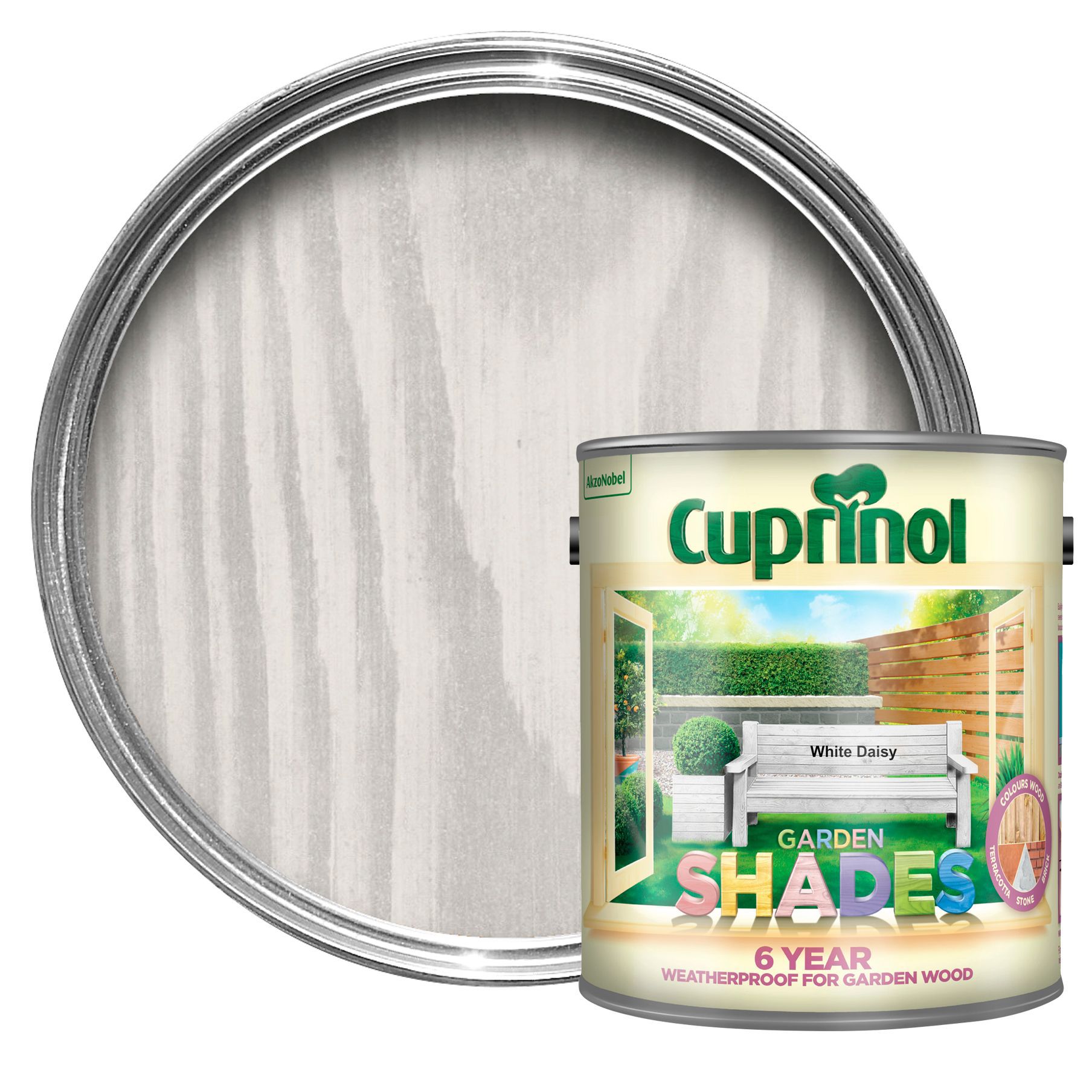 Cuprinol Garden shades White daisy Matt Multi-surface Exterior Wood paint, 2.5L