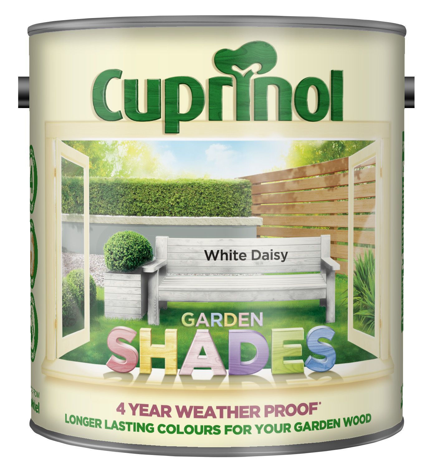 Cuprinol Garden shades White daisy Matt Multi-surface Exterior Wood paint, 2.5L