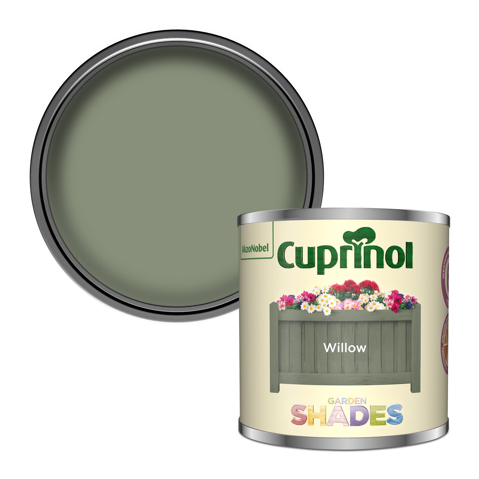 Cuprinol Garden shades Willow Matt Multi-surface Exterior Fencing & sheds Protector Wood paint, 125ml Tester pot