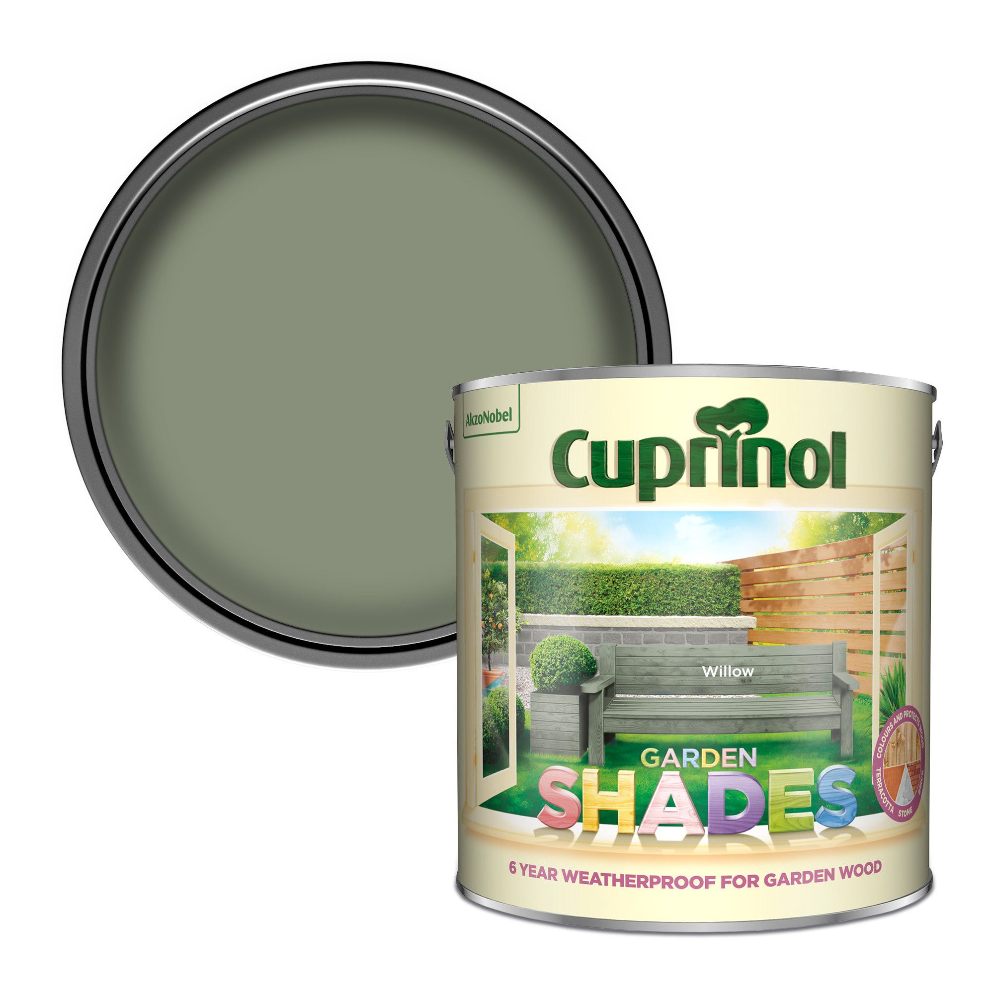 Cuprinol Garden shades Willow Matt Multisurface Exterior Wood paint, 2