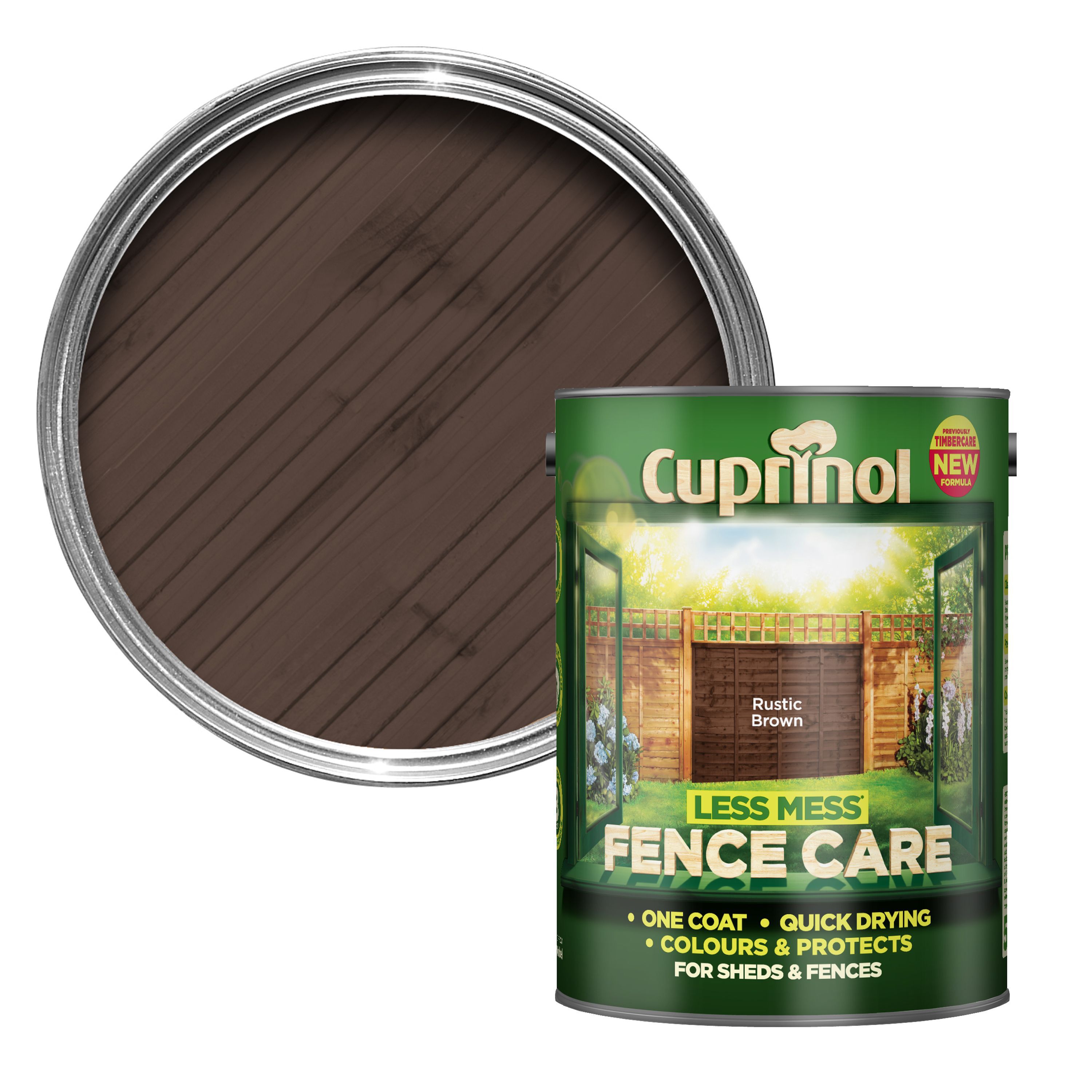 Cuprinol Less Mess Fence Care Rustic brown Matt Exterior Shed & fence ...