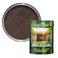 Cuprinol Less mess fence care Rustic brown Matt Exterior Wood paint, 5L