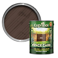 Cuprinol Less mess fence care Rustic brown Matt Wood paint, 5L