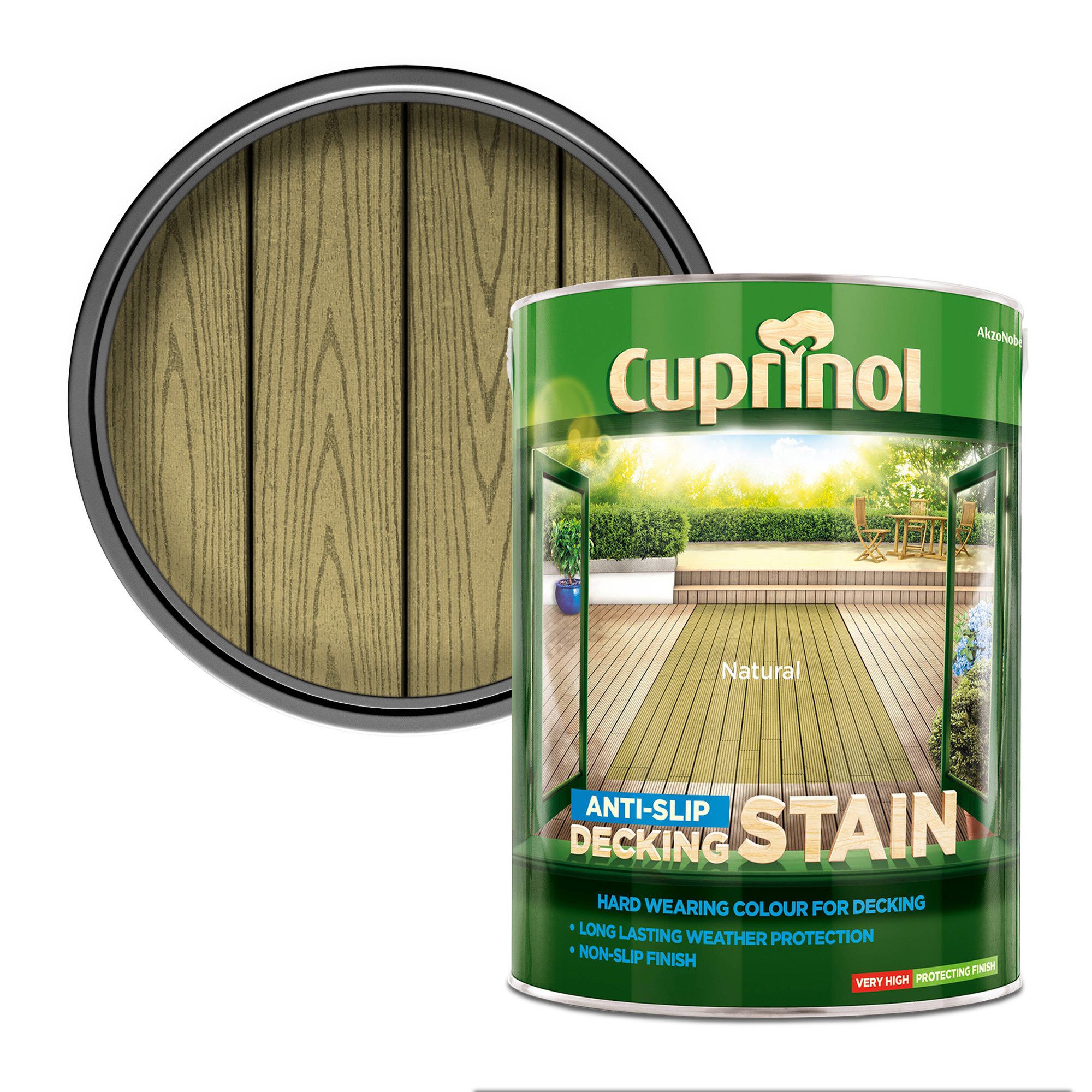 Cuprinol Natural Matt Decking Wood stain, 5L