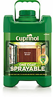 Cuprinol One coat sprayable Harvest brown Exterior Wood paint, 5L