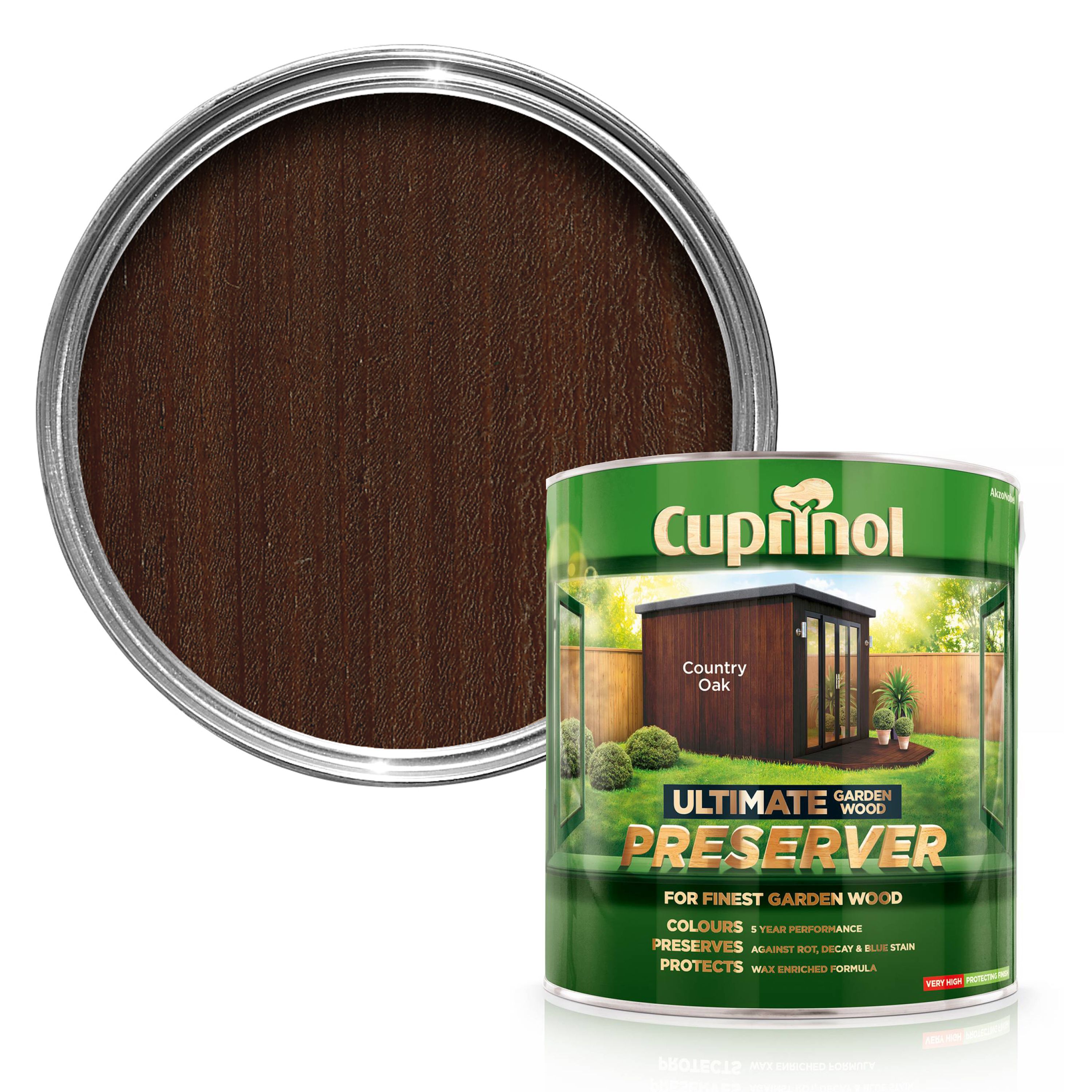 Cuprinol Ultimate Country Oak Matt Preserver 4l Diy At B Q