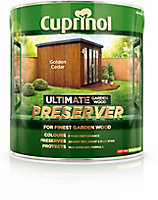 Cuprinol Ultimate Golden cedar Matt Arbours, fencing, gates, sheds & summerhouses Preserver, 4L