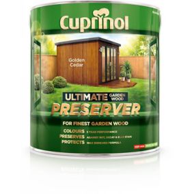 Cuprinol Ultimate Golden cedar Matt Arbours, fencing, gates, sheds & summerhouses Preserver, 4L