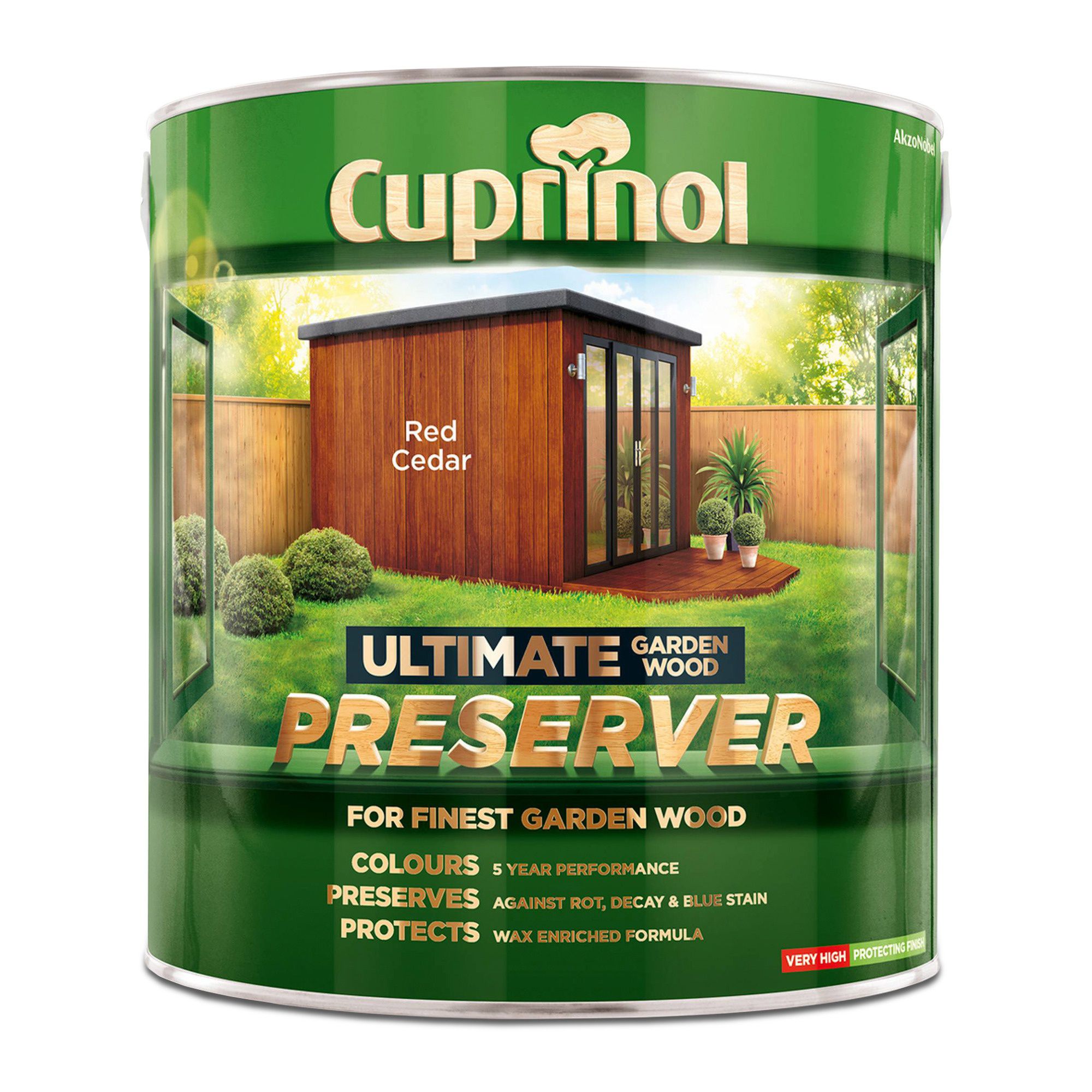 Cuprinol Ultimate Red cedar Matt Exterior Wood paint, 4L Tin