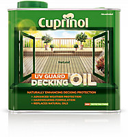 Cuprinol UV guard Natural Matt UV resistant Decking Wood oil, 2.5L