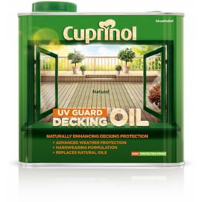 Cuprinol UV guard Natural Matt UV resistant Decking Wood oil, 2.5L