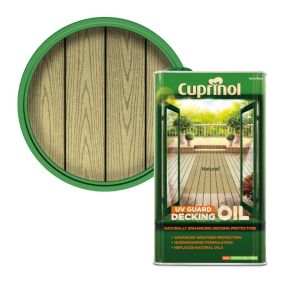 Cuprinol UV guard Natural Matt UV resistant Decking Wood oil, 5L
