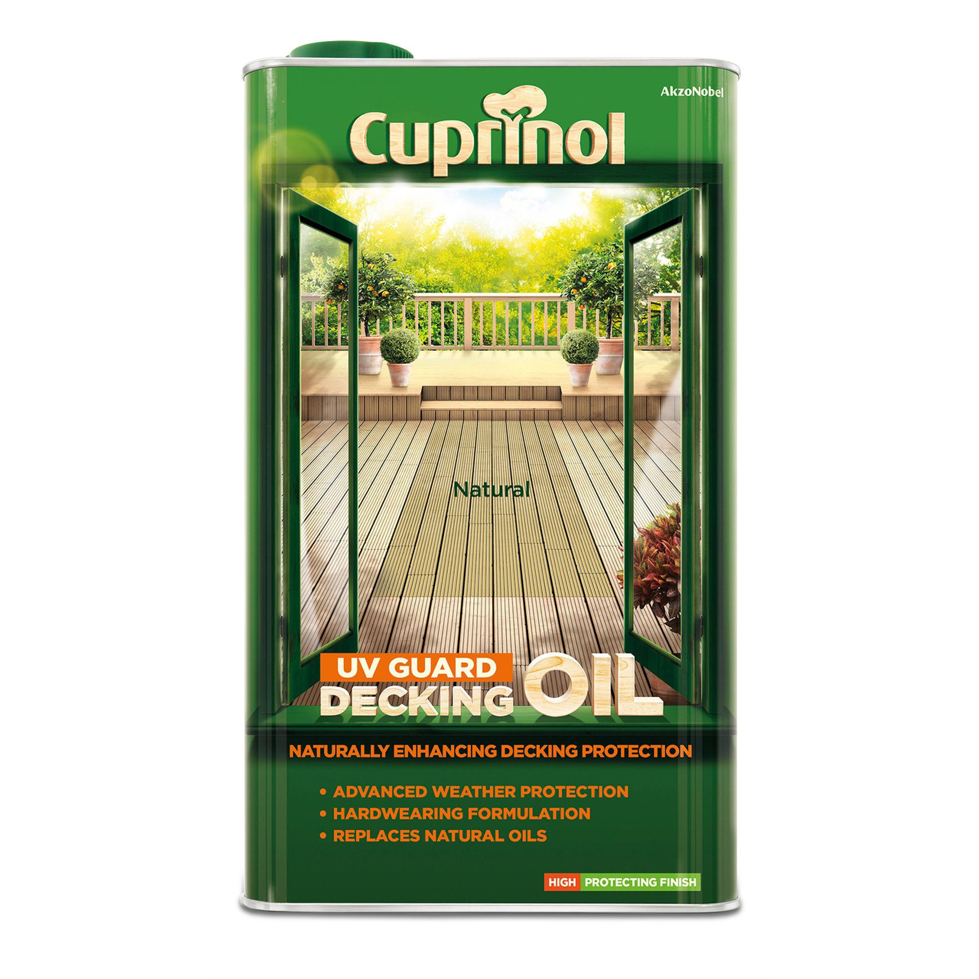 Cuprinol UV guard Natural Matt UV resistant Wood oil, 5L