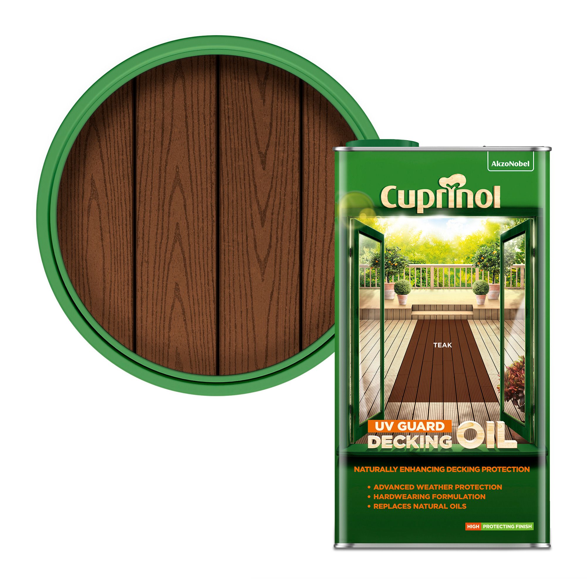 Cuprinol UV Guard Teak Wood oil, 5L