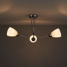 Cura Chrome effect 3 Lamp Ceiling light