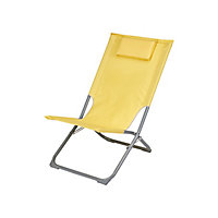 Curacao Cream Gold Metal Foldable Beach Chair