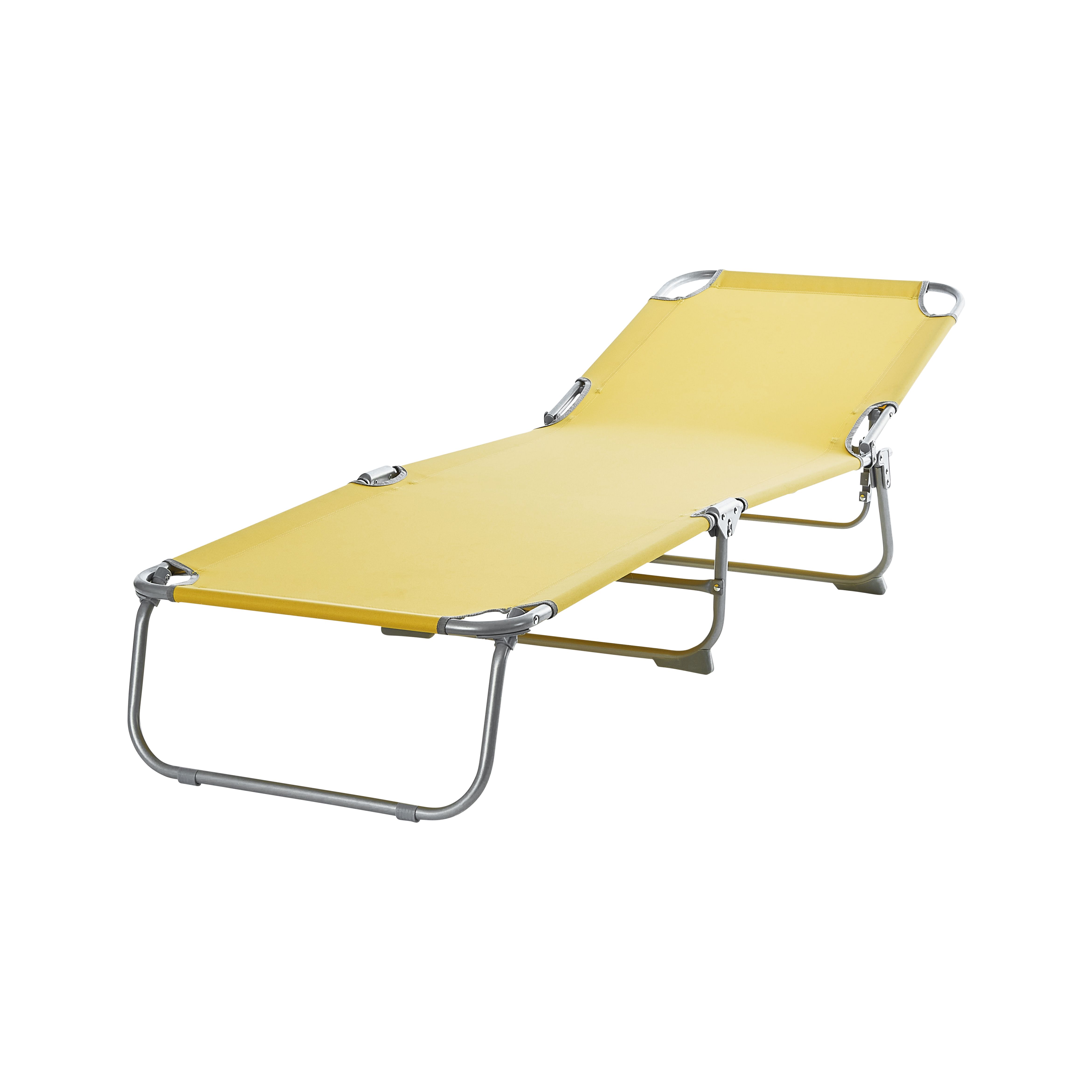 Curacao Cream gold Metal Sun lounger DIY at B Q