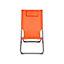 Curacao Mandarin orange Metal Foldable Beach Chair