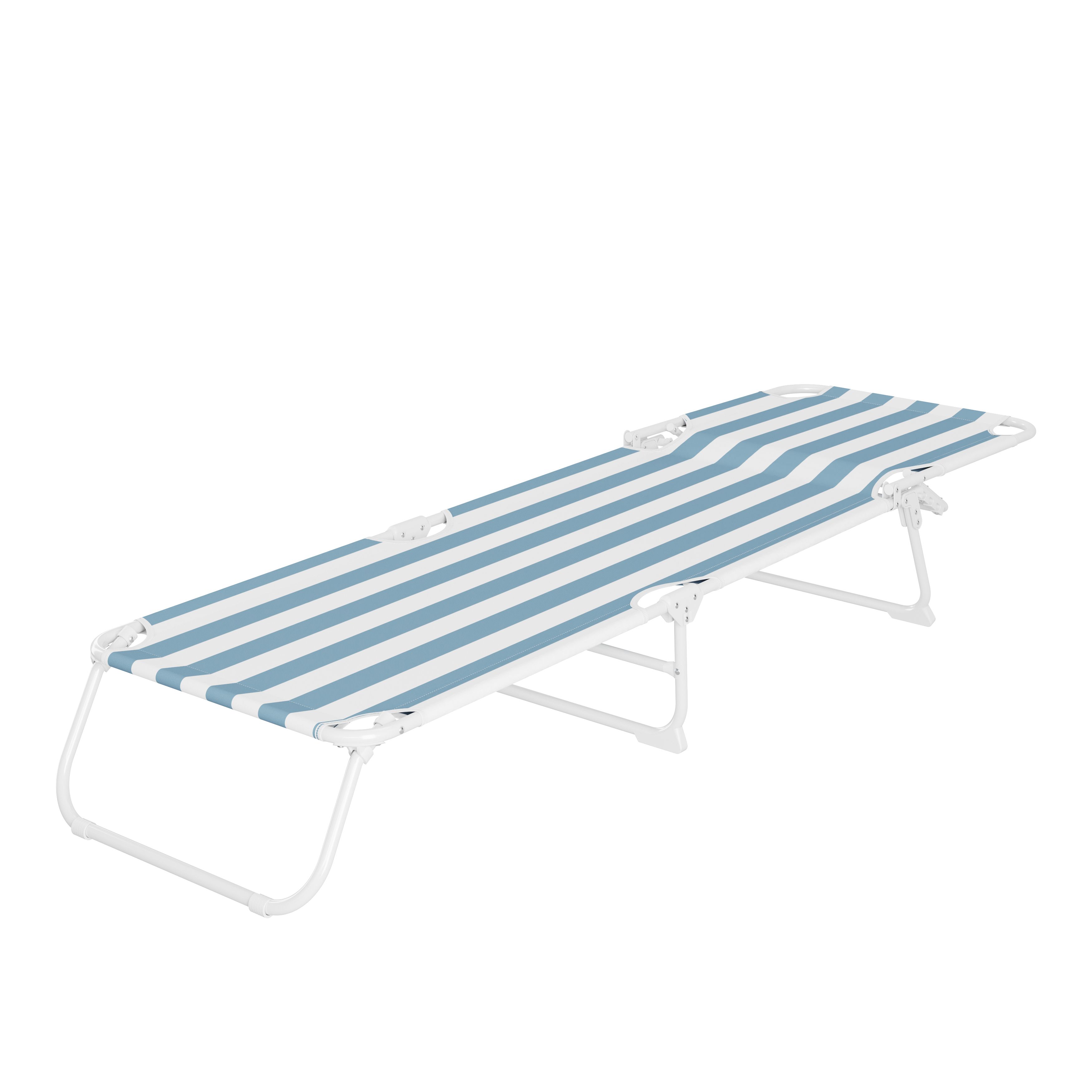 Curacao blue metal sun lounger new arrivals