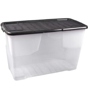 Curve Box Clear Curve 100L Large Stackable Storage box with Lid